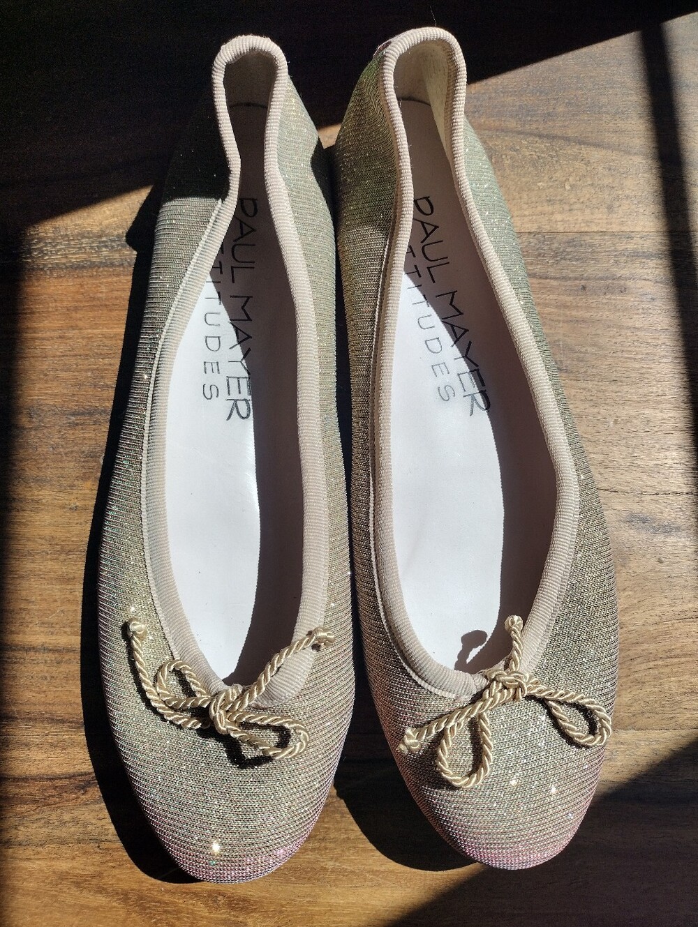 Paul Mayer Attitudes Sparkly Iridescent Ballet Flats Size 6.5